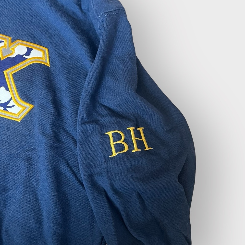 Sigma Chi Fraternity Navy Men's Quicksilver Pullover Hoodie - Medium - Picture 5 of 8